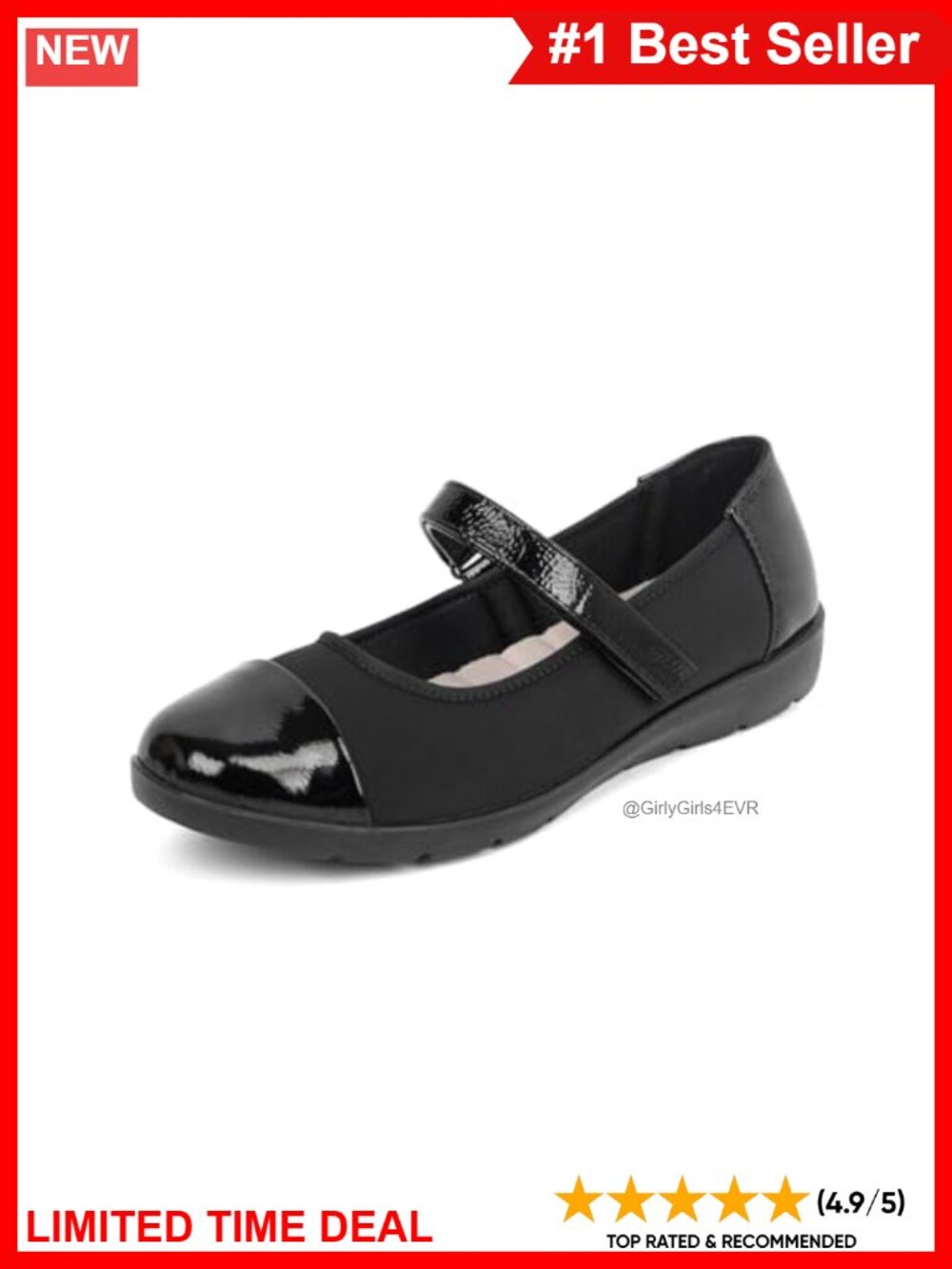 Orthopedic Mary Jane Flats Round Toe Arch Support Walking Shoes